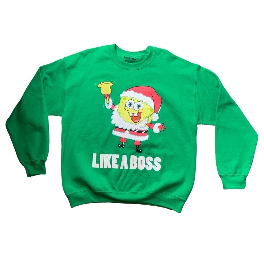 Green Sweater Santa Claus Spongebob Christmas sweater